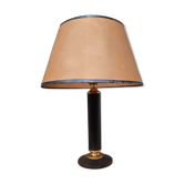 Leather-wrapped burreau lamp