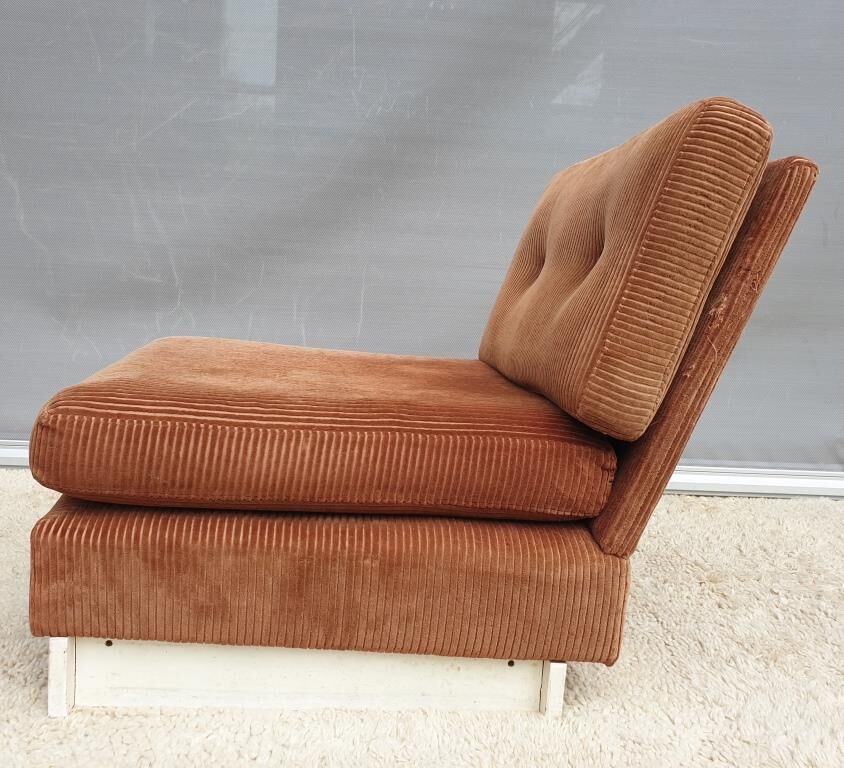 Lounge armchair 1970 corduroy "Pierre Richard"