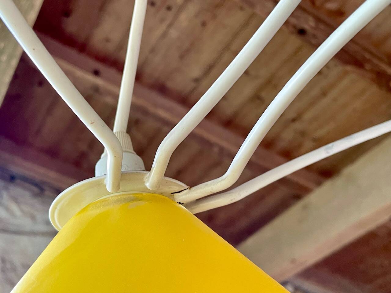 Vintage 3-light pendant light by Le Dauphin circa 1980s