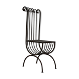Chaise acier oxydé modèle unique style fin 19ème siècle