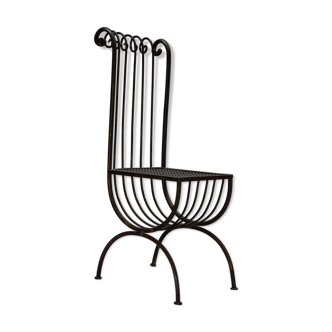 Chair oxidized steel unique style style late 19th century