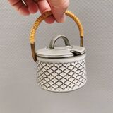 Sugar bowl made of ceramic stoneware designed by Jens H Quistgaard.