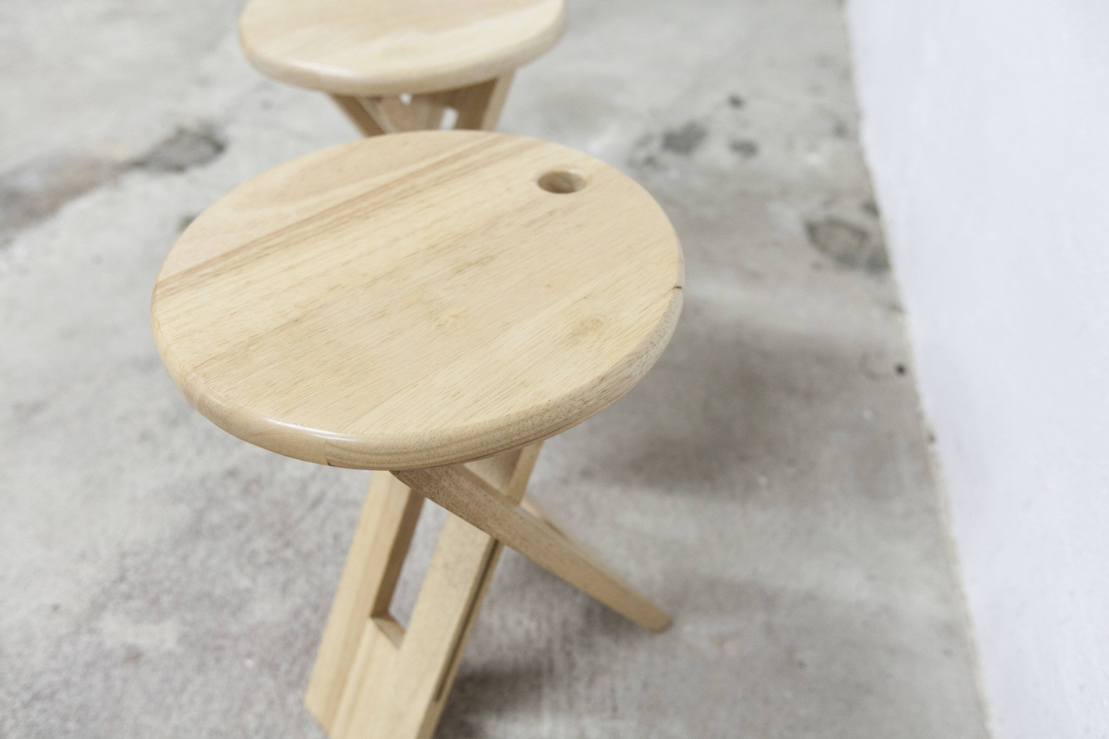 Pair of folding stools designed by Adrian Reed made in the years