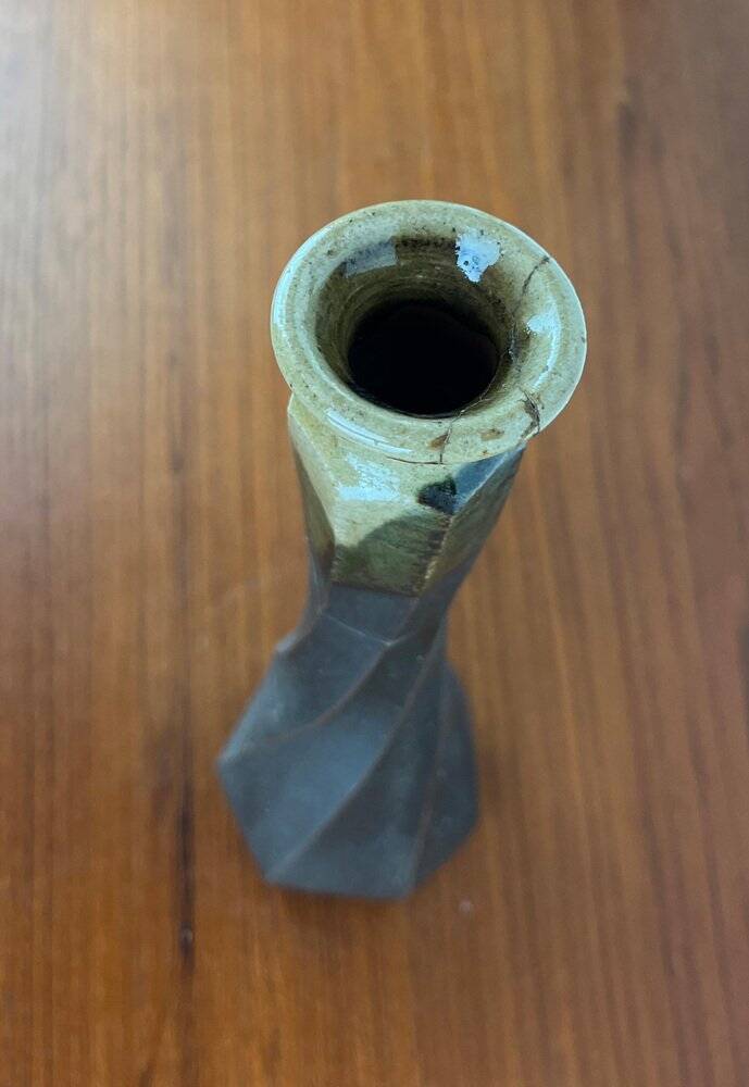 Japanese pottery vase from a mid-century Mashiko workshop, 1960s.