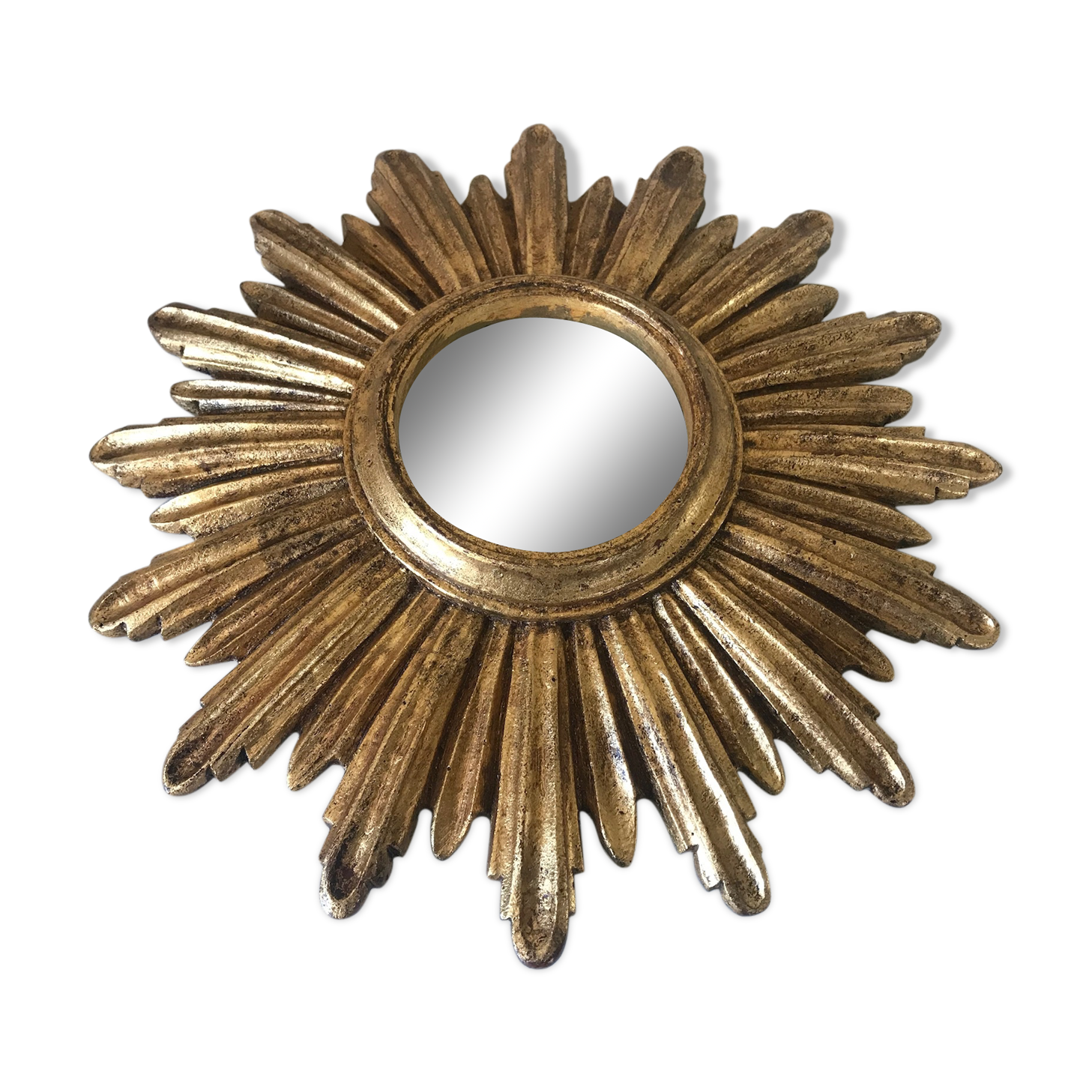 Sun mirror with domed mirror 1960  - 26x26cm