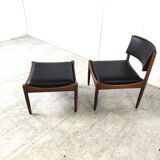 Mid century Scandinvian lounge chair with stool, 1960s