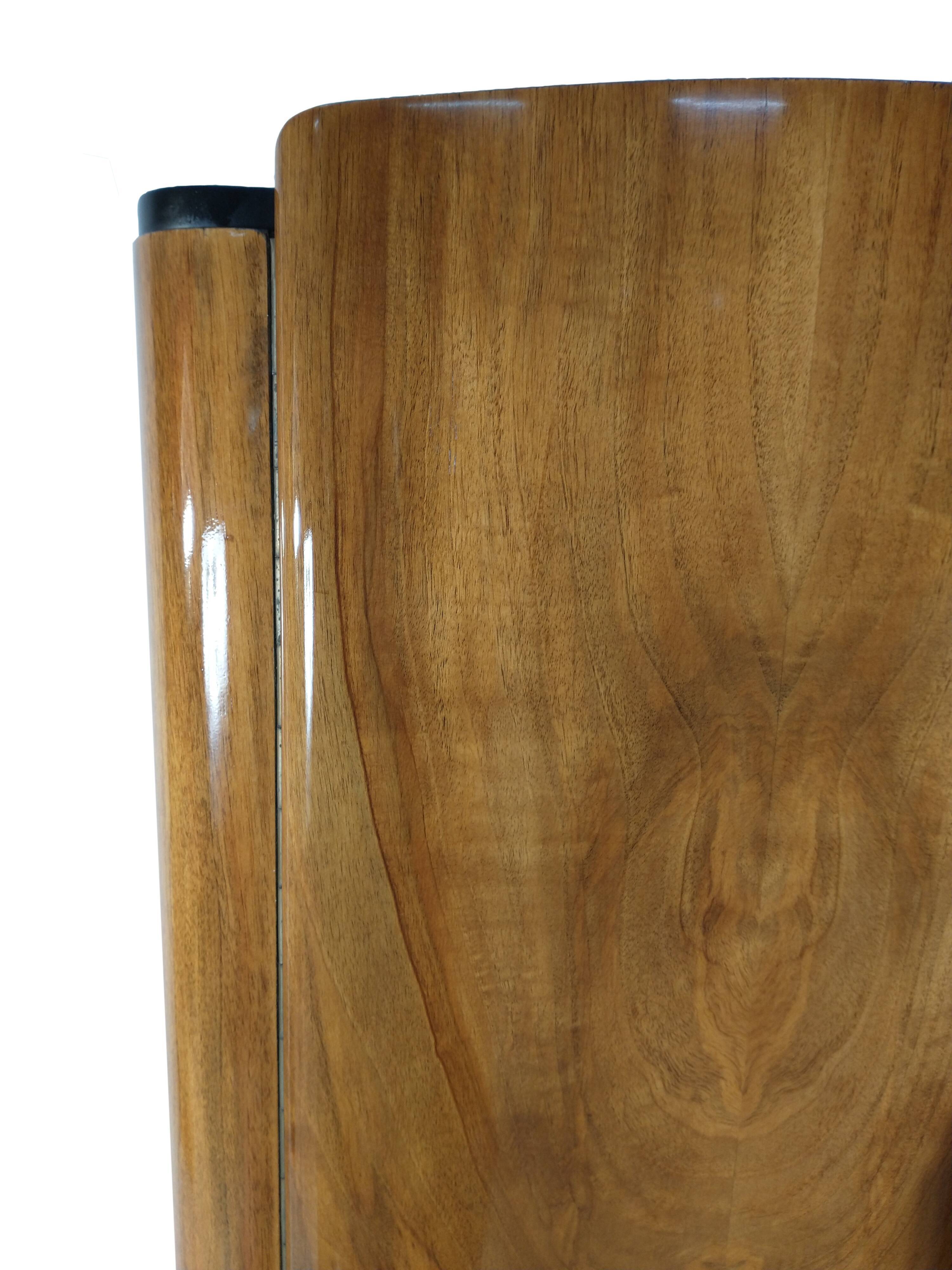 Art Deco Walnut Wardrobe by Jindřich Halabala for UP Závody, 1950s