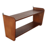 Vintage solid oak wall shelf, 1950