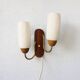 Teak wall lamp for the 70s