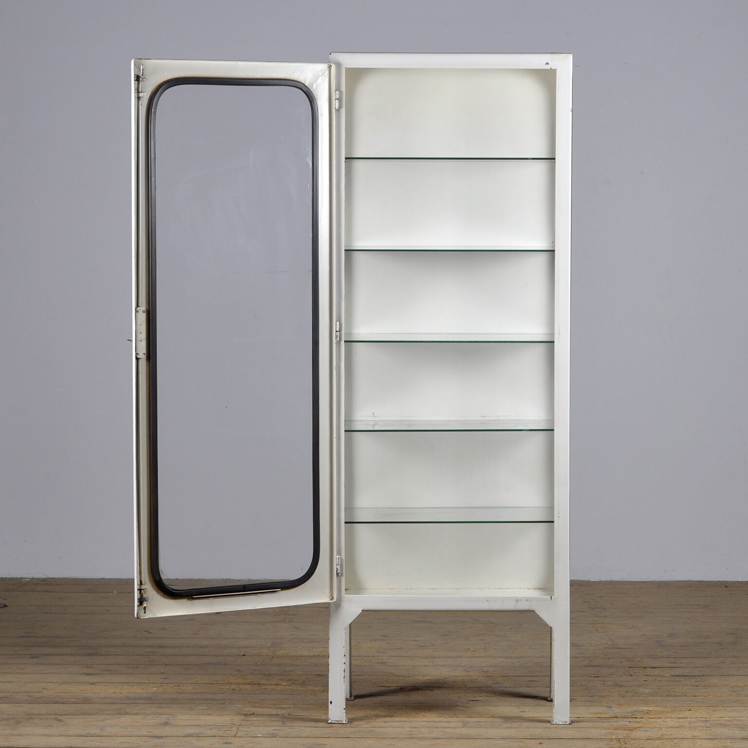 Vintage Iron Medical Cabinet 1970s