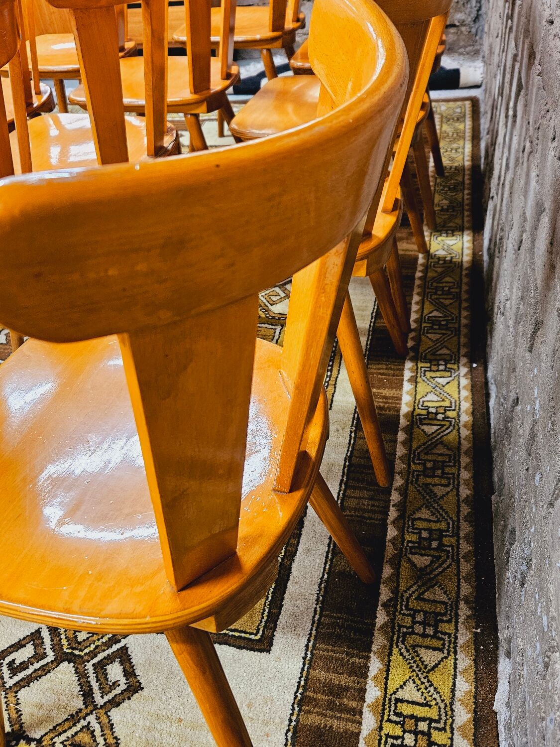 Set of 12 vintage bistro chairs