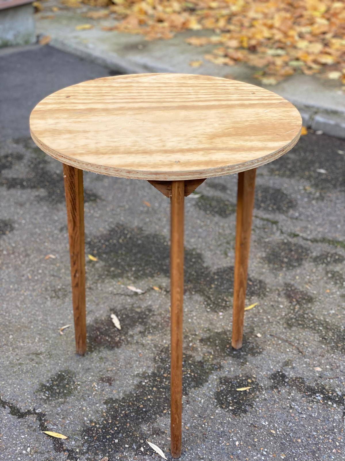 Scandinavian round wooden kitchen table 72cm