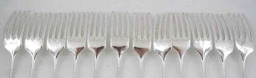 Christofle Baguette Fidélio antique 12 place settings + ladle, 25 pieces silver-plated metal