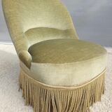 Driver toad velvet iridescent green chamarrée of fringes