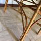 Vintage sun rattan oval coffee table