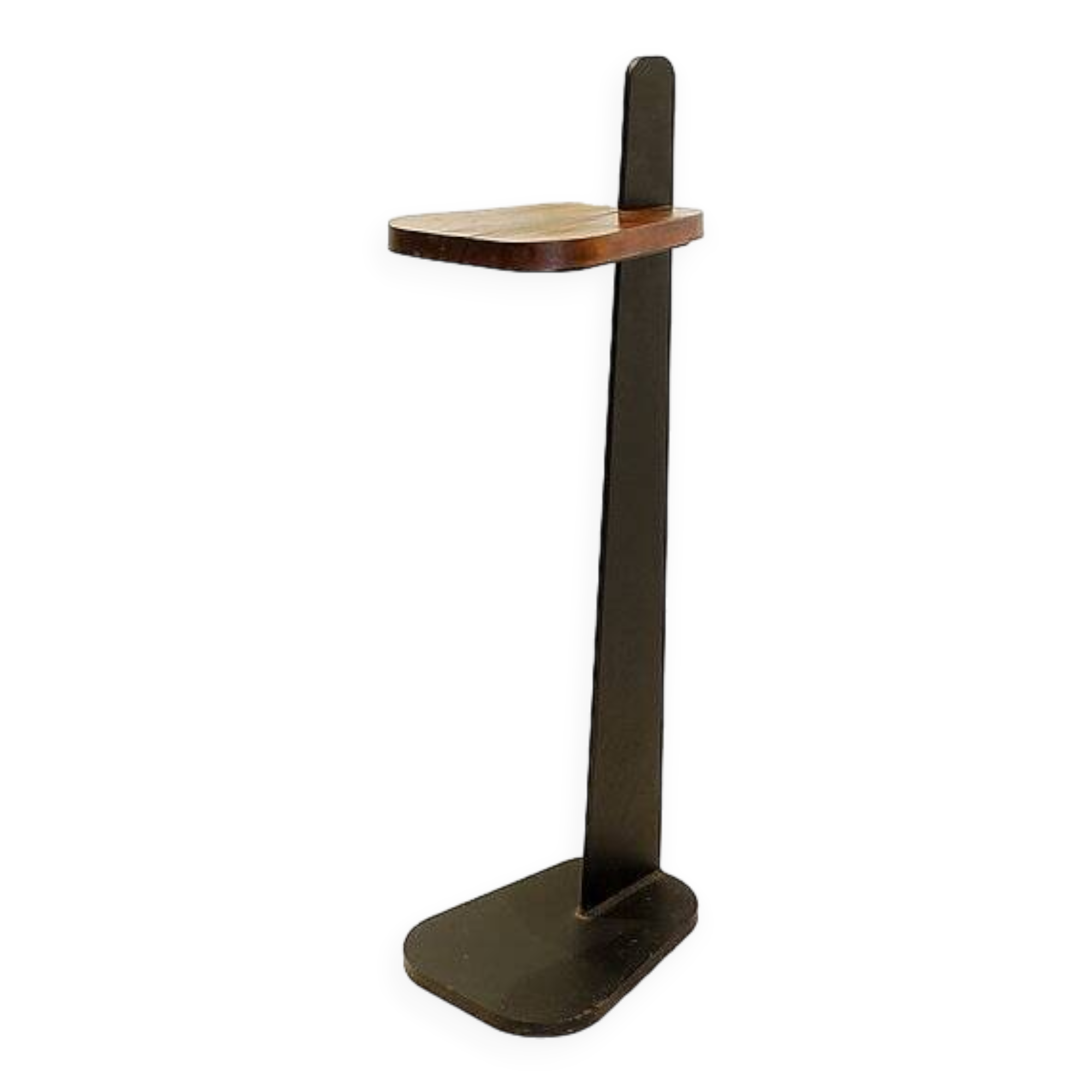 Metal and wood pedestal