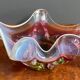 Pink and green Glass bowl by Josef Hospodka 1960s