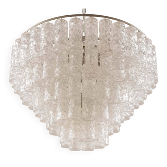 Italian Murano glass chandelier attributed to Venini, 1970s