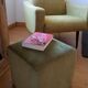 Pouf vintage en velours
