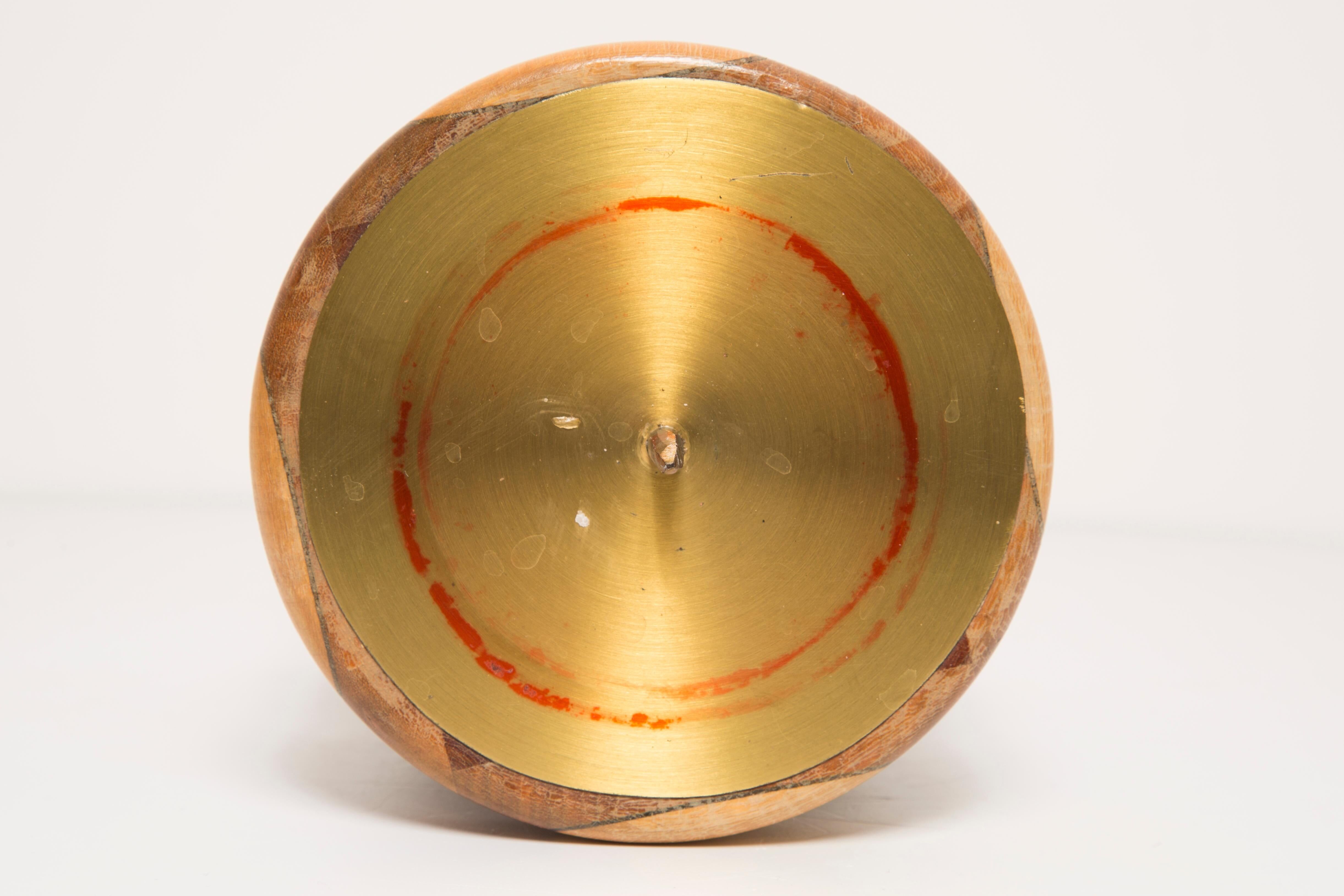 Bougeoir en bois marron milieu du siècle, France, années 1960