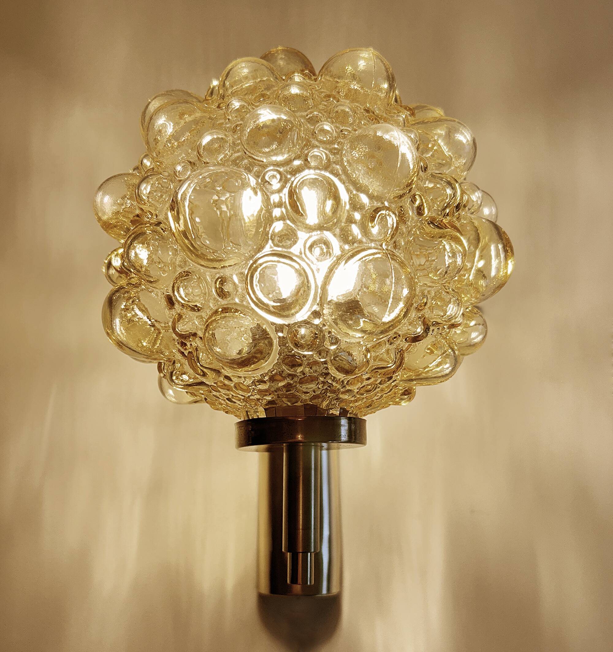 Vintage Limburg Glass Bubble Wall Lamp