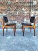 Pair of vintage Scandinavian chairs, antique seating furniture.