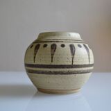 Vase en grès signé céramiste à identifier