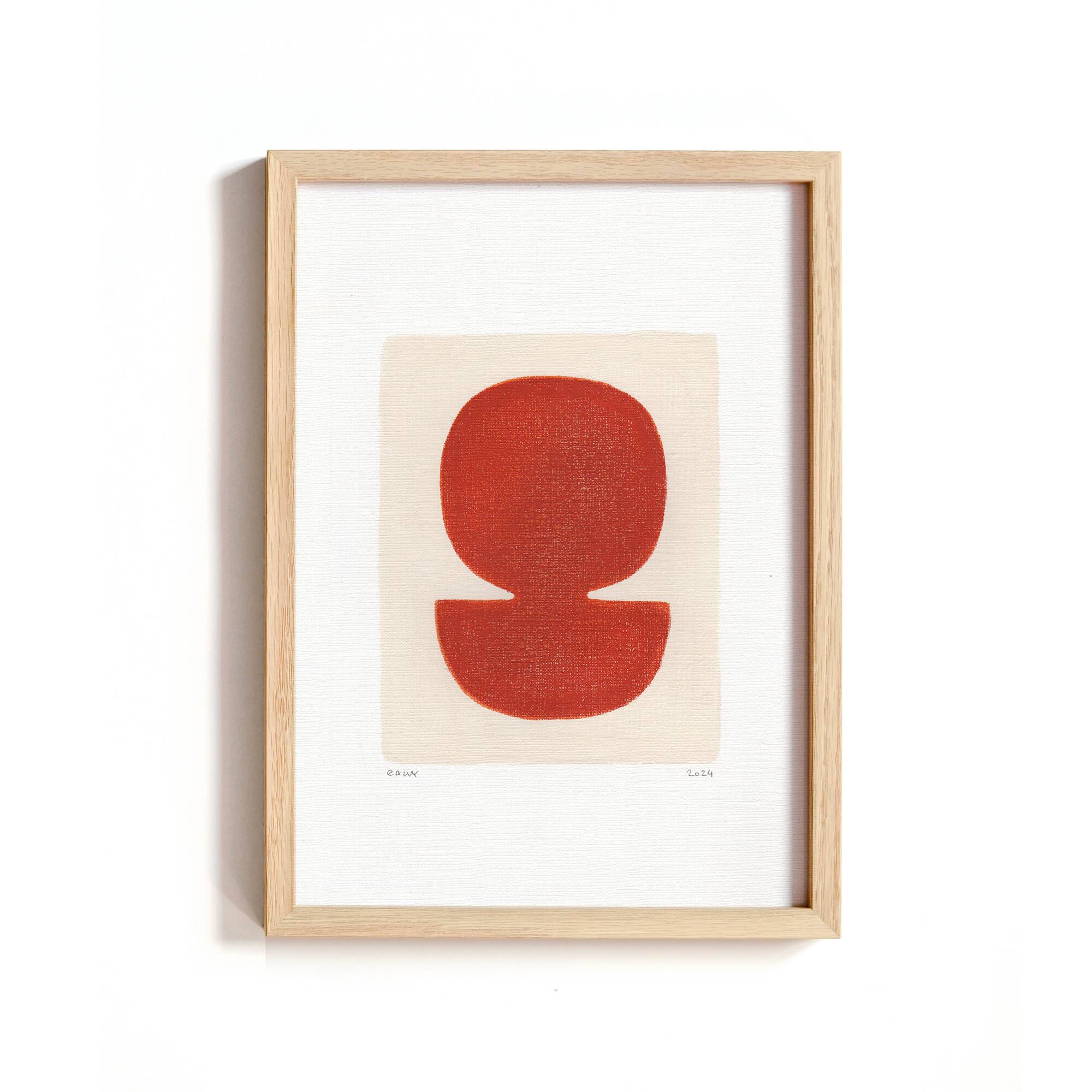 Abstract painting on paper signed Eawy.