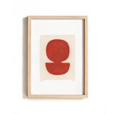 Abstract painting on paper signed Eawy.