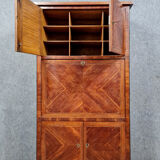 Secretary guillotine Louis XVI era in marquetry around 1760-1780
