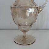 Iridescent glass carafe