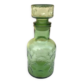 1970s Bubble glass and coloured orangeade jug