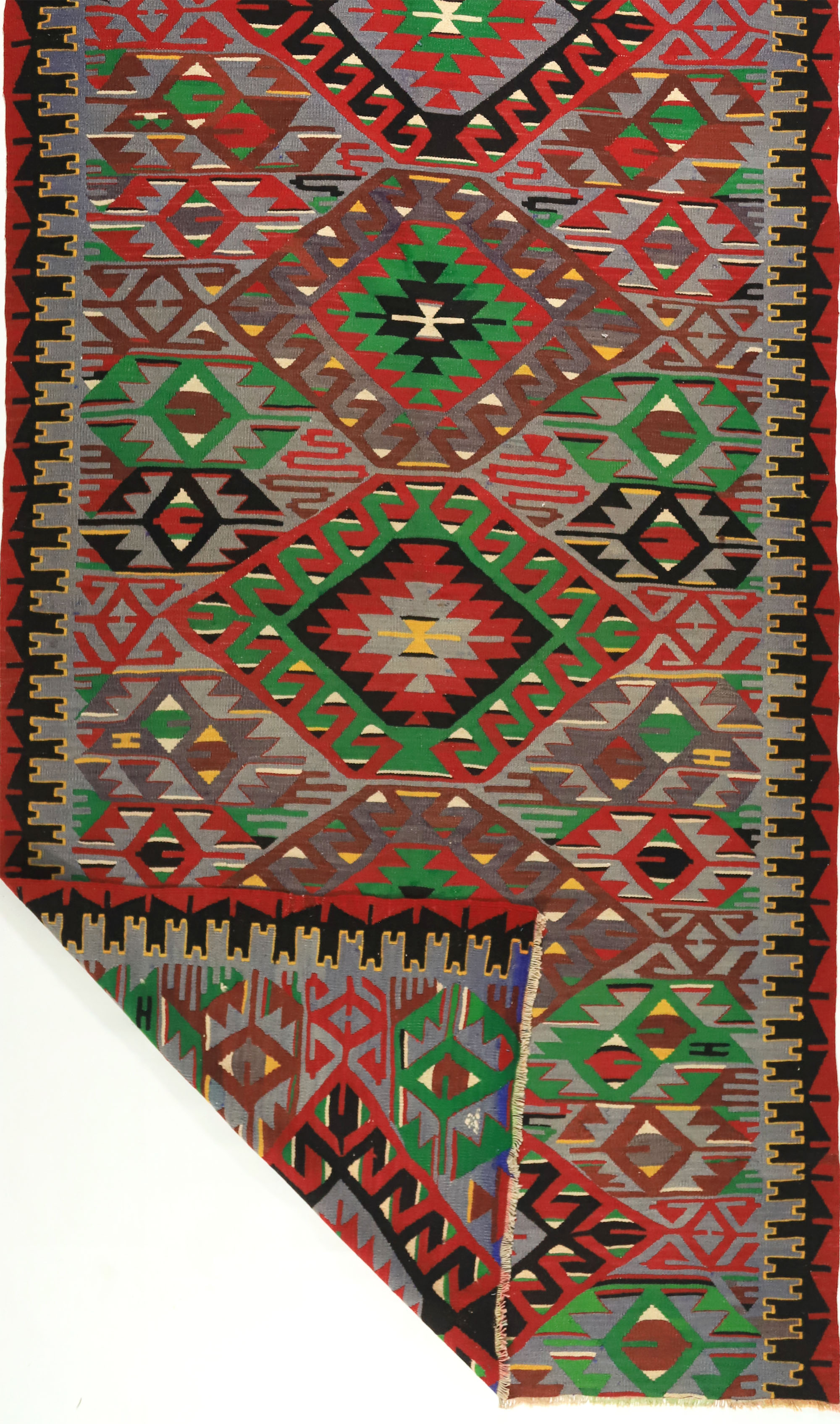 Anatolian handmade kilim rug 326 cm x 172 cm