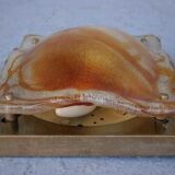 Pair of sconces 1970 design molded glass