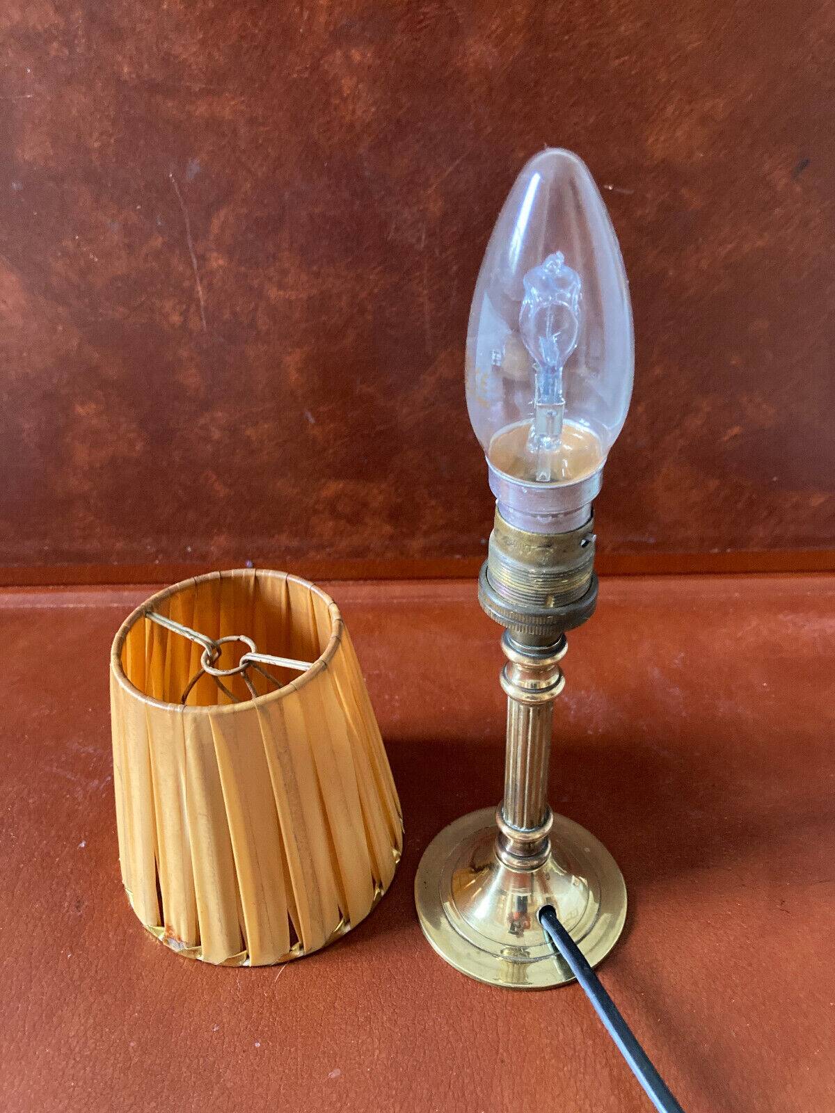 Small old bedside lamp - golden base