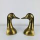 Pair of vintage brass duck bookends