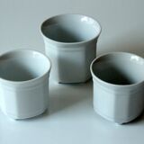 Set with 3 ceramic planter for cactus, vintage from the 1970s