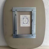 Miroir en verre fumé 70’s space age