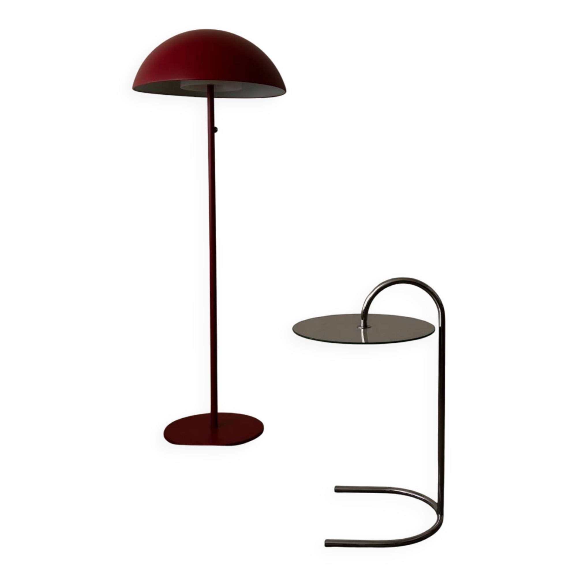 Vintage IKEA RY side table by Tord Björklund – Chrome and glass – Postmodern