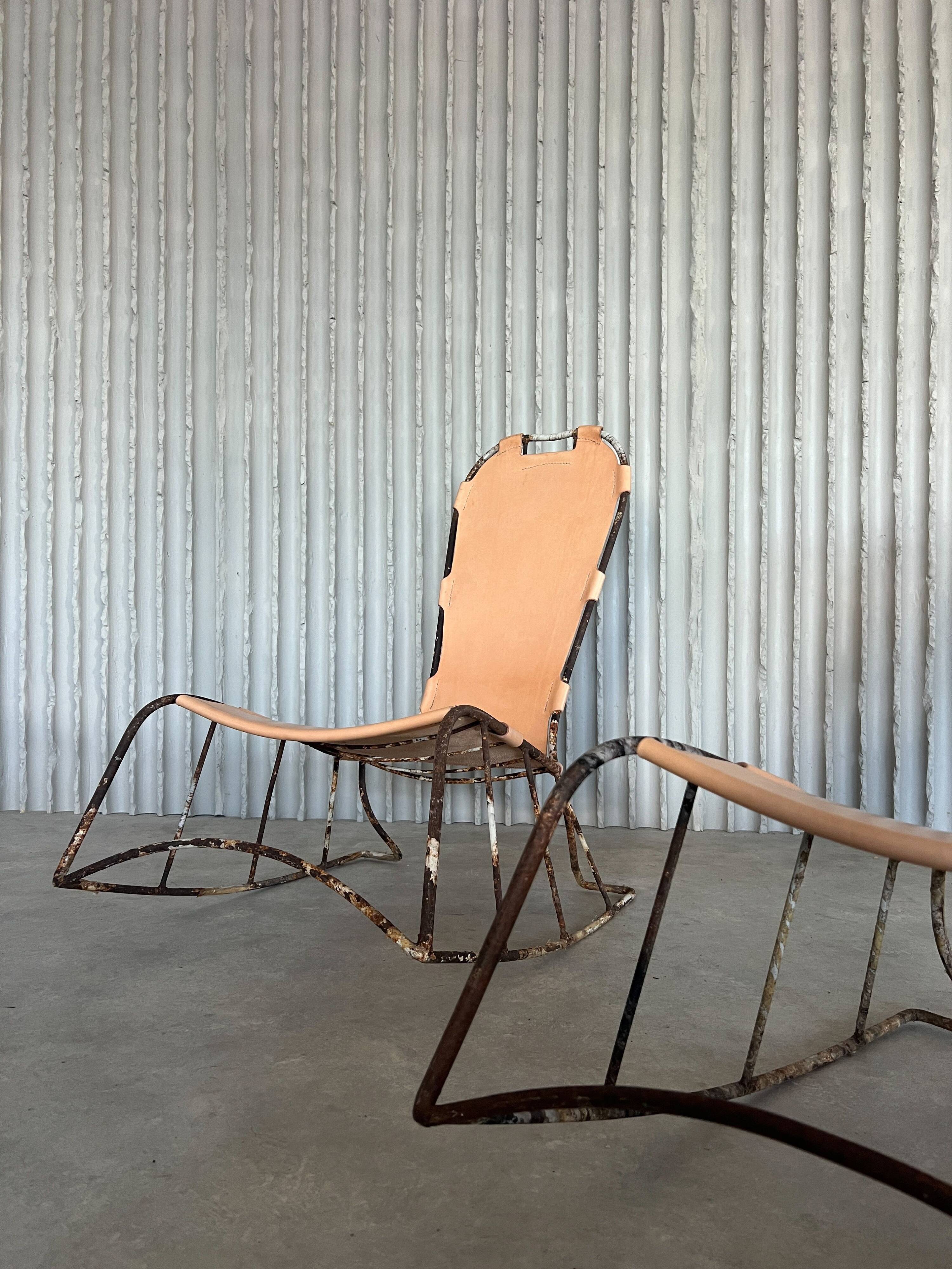 Italian saddle-stitched rocking chairs