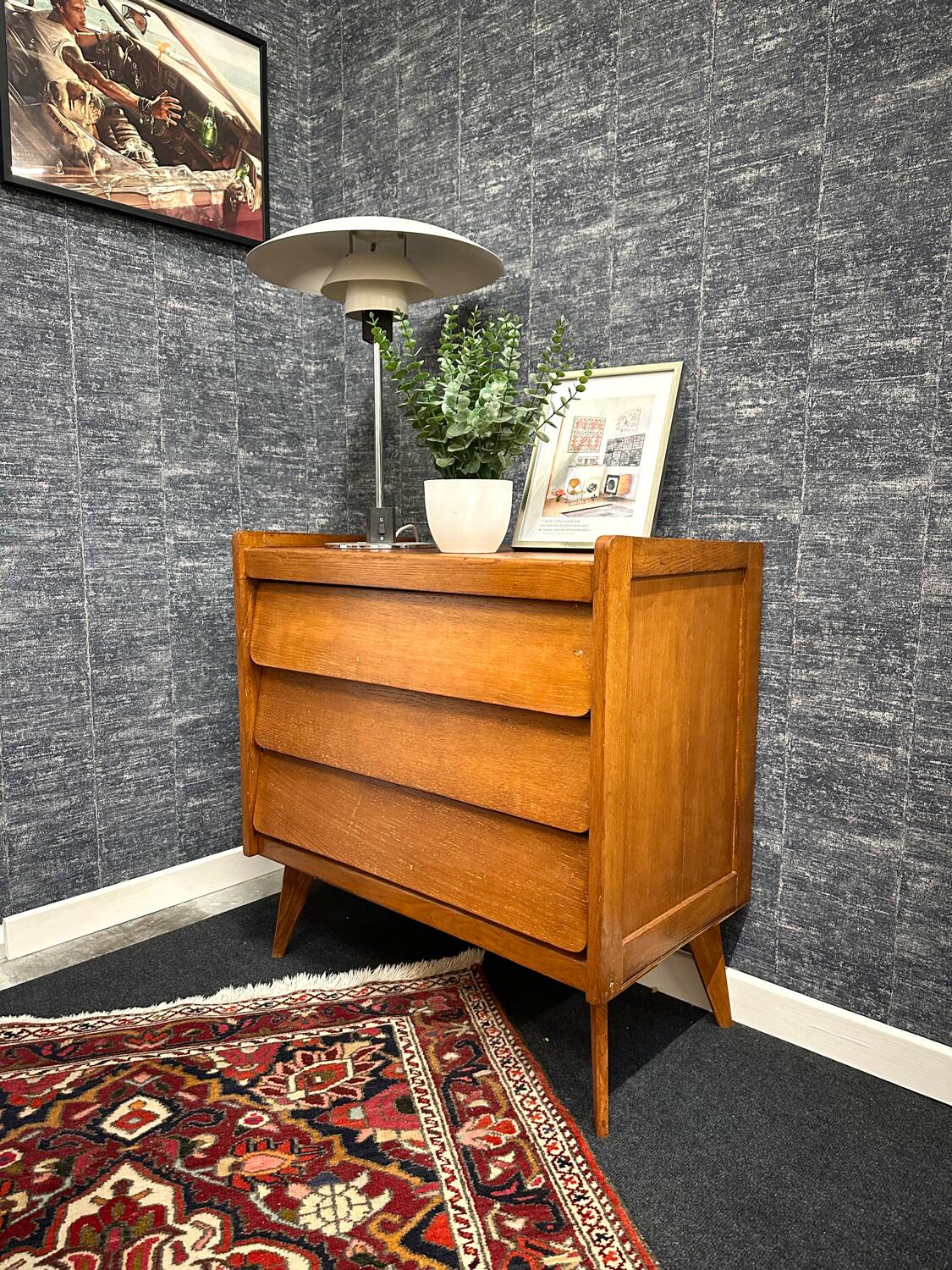 Commode pieds compas vintage