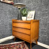 Vintage compass foot chest of drawers