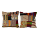 Set of 2 vintage kilim cushion covers 51x51 cm