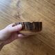 Ashtray candle holder in olive wood, old, vintage