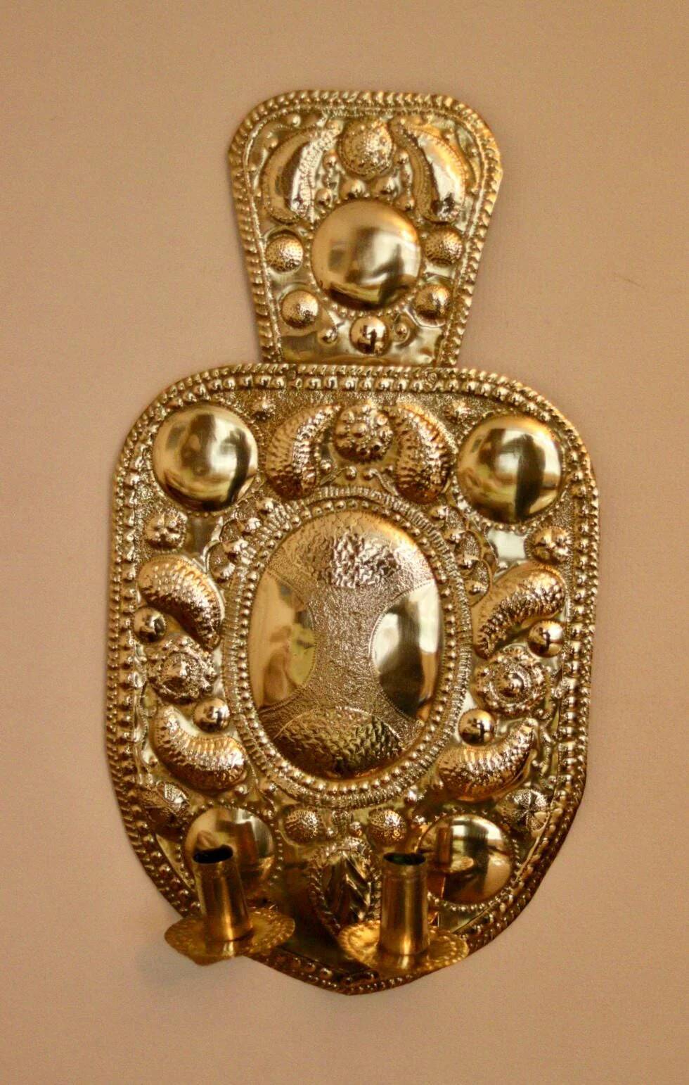 Grande applique murale suédoise en laiton du milieu du siècle