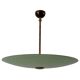 Art Deco ceiling light in green glass, 1940s, Germany