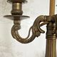 French empire style brass bouillotte table lamp green crackle effect shade