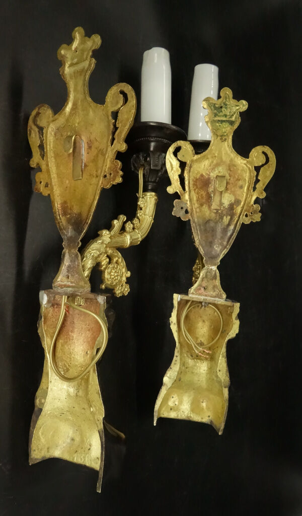 Pair of caryatid sconces Empire style early nineteenth century