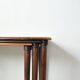 Scandinavian Modern Rosewood Nesting Tables with Drumstick Legs