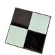 Vintage side table/plant table in mint blue and black ceramic